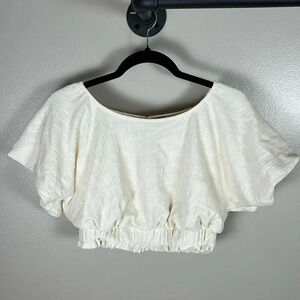 Free People Cropped Short Sleeve Top